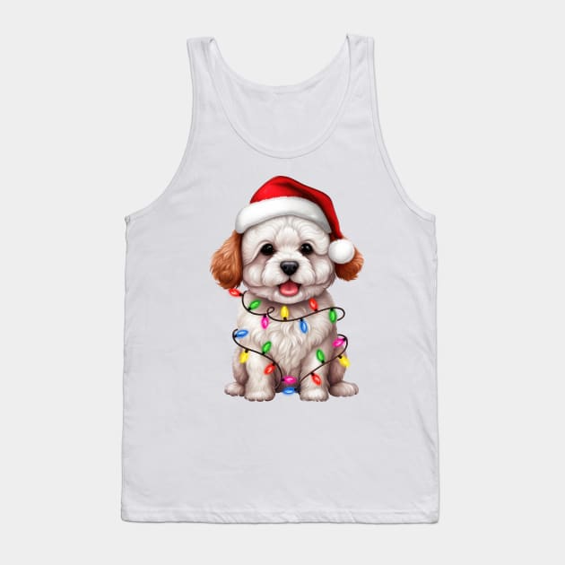 Christmas Bichon Frise Tank Top by Chromatic Fusion Studio